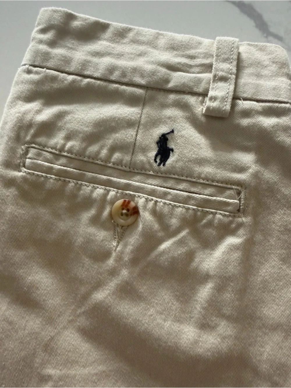 Polo Ralph Lauren Boys Size 12 Classic Khaki Chino Pants Twill Beige Uniform